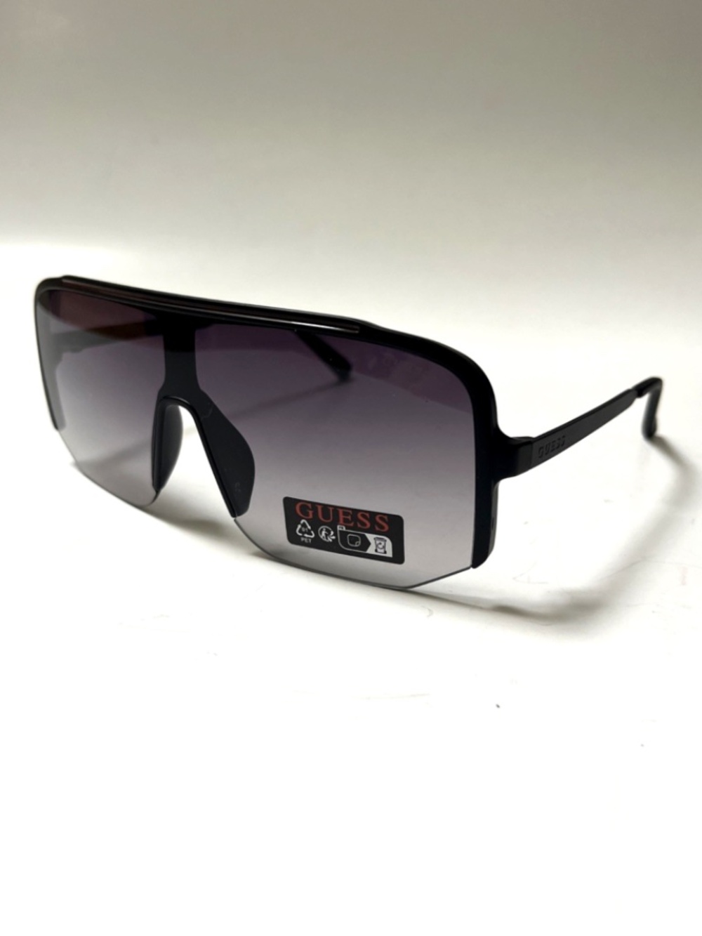 New GUESS Shield Aviator Sunglasses GO00054 Matte Black Red Line